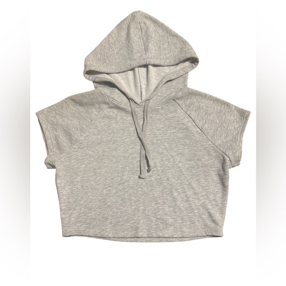 Bozzolo Light Gray Women's Hoodie Crop Top
